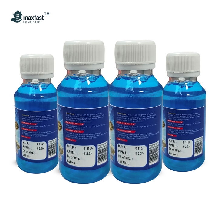 Max Fast Glass & Surface Cleaner Concentrate : Pack of 4
