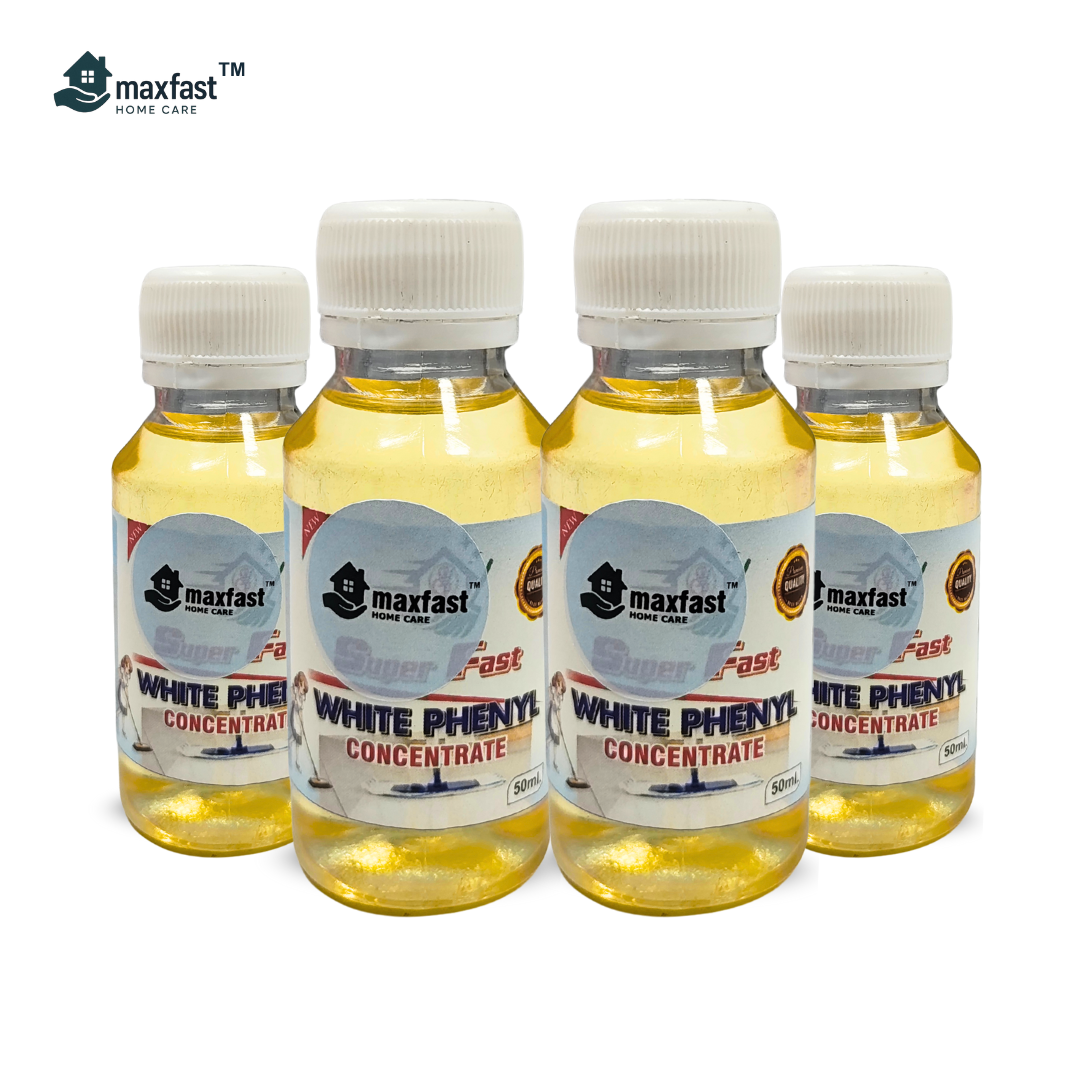 Max Fast White Phenyl Concentrate : Pack of 4