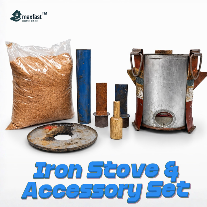 Maxfast Sawdust Fuel Saver Stove Complete Kit - Up to 48 Hours Burning