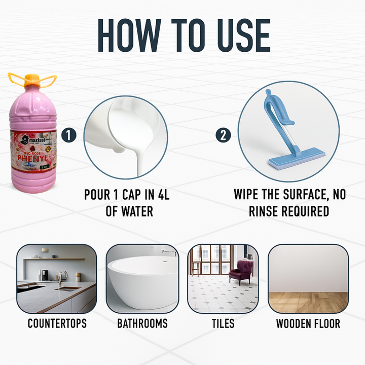 Max Fast Red Rose phenyl : 5ltr ( Single Pack)