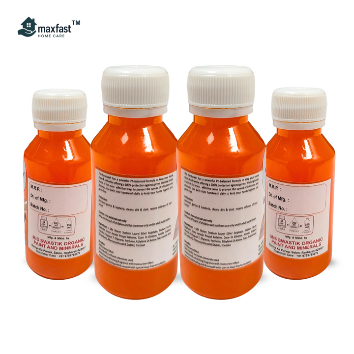 Max Fast Hand Wash Orange Concentrate : Pack of 4