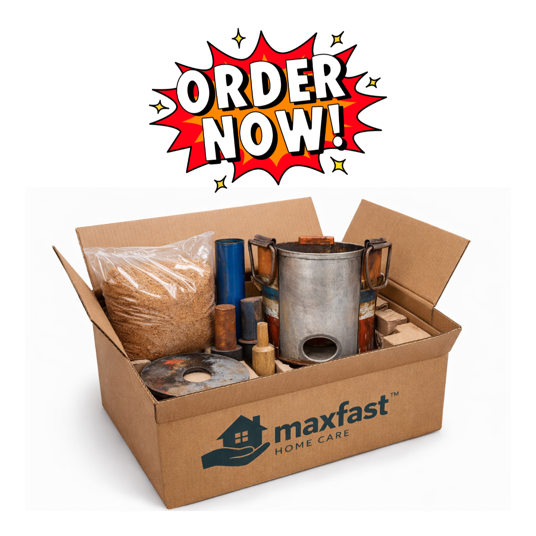 Maxfast Sawdust Fuel Saver Stove Complete Kit - Up to 48 Hours Burning