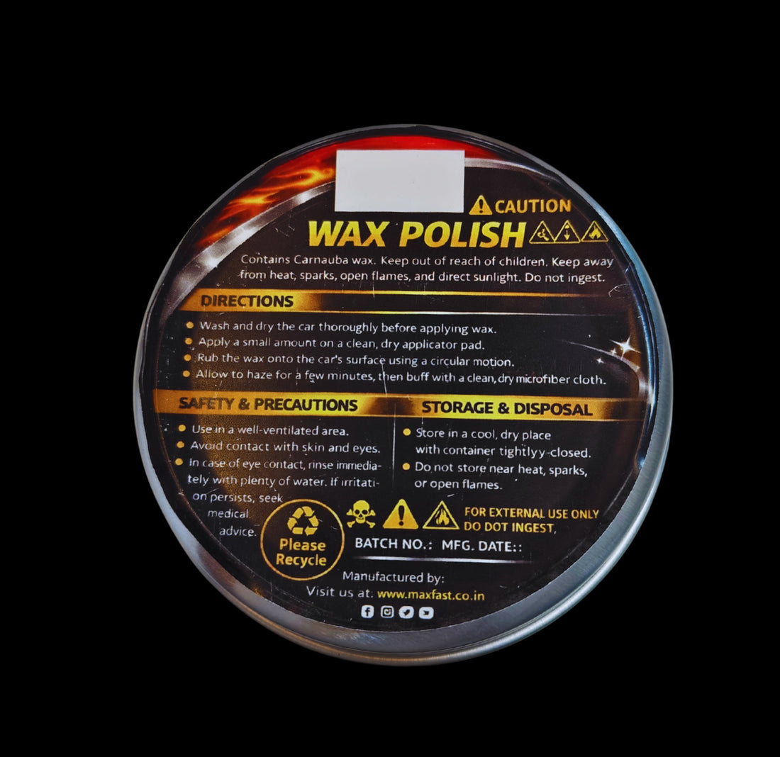 Maxfast Carnauba Car wax 60 gm | with Applicator And Cloth